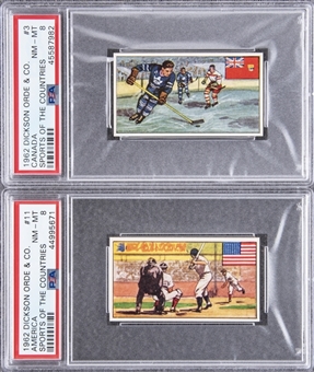 1962 Dickson Orde & Co. "Sports of the Countries" Complete Set (25) – Featuring Babe Ruth